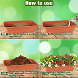 ZeeDix 10Pcs Premium Compressed Coco Coir Brick=24Gallons Coconut Coir Potting Soil for Planting, 14Lbs Coco Block with Low EC and pH Balance for Gardening Plants Flower Herbs and Vegetables