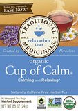 Traditional Medicinals Organic Cup of Calm Lavender Mint Herbal Tea, Calming & Relaxing, (Pack of 3) Total 48 Tea Bags