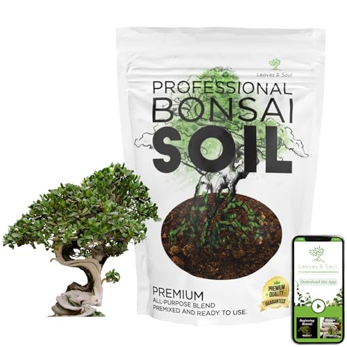 Large Bonsai Soil Premium All Purpose Blend | Pre-Mixed Ready to Use for Plant Support and Fast Drainage | Lava, Limestone Pearock, Calcined Clay and Pinebark | Extra Large 8.2 Quarts | Made in USA