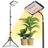 LBW Stand Grow Lights for Indoor Plants, Full Spectrum 144 LEDs Plant Grow Light, Upgraded Floor Grow Lamp with Adjustable Tripod Stand 21-68in, On/Off Switch,Ideal for Tall Large Houseplant Growing