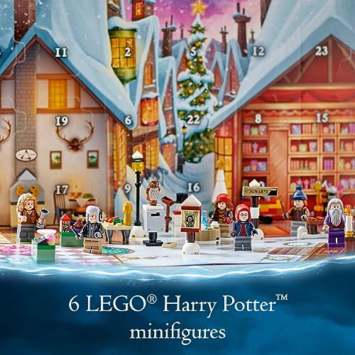 LEGO Harry Potter 2023 Advent Calendar 76418 Christmas Countdown Playset with Daily Suprises, Discover New Experiences with this Holiday Gift Featuring 18 Hogsmeade Village Mini Builds & 6 Minifigures