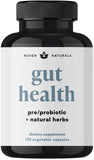 Nuven Naturals All-in-One Gut Health w/Probiotics, Prebiotics, Digestion-Supporting Herbs, and Adaptogens - Leaky Gut Repair Formula to Support Gut Lining, Aid in Digestion, and Promote Good Bacteria