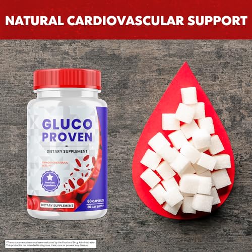 (5 Pack) Gluco Proven Capsules Advanced Formula Supplement - Gluco Proven Healthy Support Formula Supplement Pills Glucose Proven (300 Capsules)