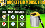 Pack of 2 Flip n Slide Bucket Lid Mouse Rat Trap,Drop in The Bucket Mouse Trap,Mouse Catching Tool Indoor Outdoor,5 Gallon Bucket Compatible,Multi Catch, Auto Reset