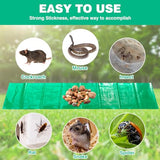 Qualirey Sticky 47 Inch Ultra Large Mouse Trap Mouse Glue Traps Sticky Rat Trap That Work for Trapping Rats Roaches Rodents Heavy Duty Pre Baited Mats Indoor Outdoor Catch Pest Trap (Green,20 Pcs)