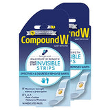 Compound W Maximum Strength One Step Invisible Wart Remover Strips, 14 CT, 2 Pack