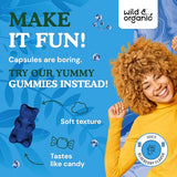 Wild & Organic L-Methylfolate 15mg Gummies - Vitamin B Folate to Help Improve Wellness, Mood, Sleep Quality, Brain Function - 60 Chewables