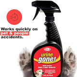 Urine Gone Stain & Odor Eliminator: Professional Strength Fast-Acting Enzyme-Based Solution, Instantly Penetrates and Neutralizes into the Fibers of a Carpet, Stops Pets from Remarking…