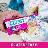 Quest Nutrition Birthday Cake Protein Bars, High Protein, Low Carb, Gluten Free, Keto Friendly, 12 Count