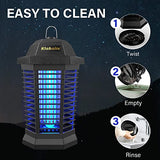 Klahaite Bug Zapper Outdoor Electric, Mosquito Zapper Indoor, Fly Zapper, Fly Trap, Insect Trap for Garden Backyard Patio,3 Prong Plug, Black