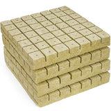 BIOMAND 1.5” Rockwool Starter Plugs for Hydroponics, Rockwool Grow Cubes, 4 Sheets of 49 Plugs, 196 Plugs Total