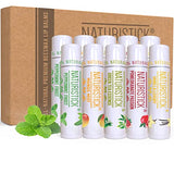 10-Pack Lip Balm Gift Set by Naturistick. Assorted Flavors. 100% Natural Ingredients. Best Beeswax Chapsticks for Dry, Chapped Lips. Made in USA for Men, Women and Children