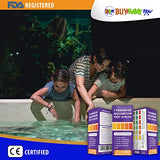 7 in 1 Aquarium Test Strips. Fish Water Test Strip. Freshwater Testing Kit for Betta and Marine Aquaponics. Tank pH Test Kit with Nitrate, Total Chlorine, Hardness, Alkalinity, Carbonate Tests.