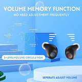 Hearing Aids for Seniors Rechargeable with Noise Canceling，16-Channel Digital Bluetooth Hearing Amplifier, No Squealing Hearing Aids Designed for People with Mild to Moderate Hearing Loss