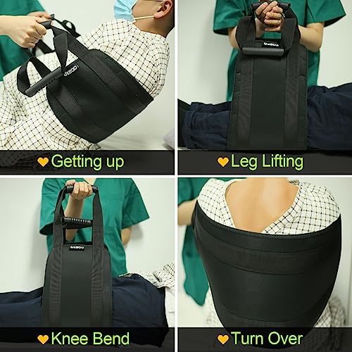 UKBOO Transfer Sling-50Inch Non-Slip Gait Belt with Padded Handles-gait Belts for Seniors-Mobility aids-Hoyer Lift