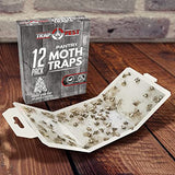 12 Pack Pantry Moth Traps - Safe and Effective for Food and Cupboard - Glue Traps with Pheromones for Pantry Moths - Trap a Pest