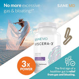 SANE - Viscera 3 POSTbiotics with Tributyrin - Sodium Butyrate Supplement Capsule for Gas and Bloating Relief - Gut Health - IBS & Leaky Gut Butyric Acid Supplement