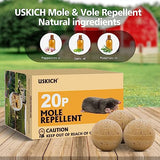 20 Packs Mole Repellent, Vole Repellent Outdoor, Powerful Mole Deterrent for Yard, Gopher Repellent, Mole Repellant for Lawn, Mole Control, Keep Mole and Vole Out of Your Garden