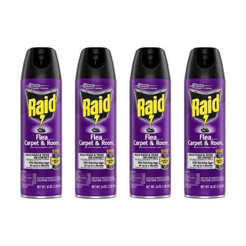 Raid Flea Carpet & Room Spray (16 Ounce (Pack of 4))