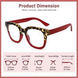 Madison Avenue Blue Light Blocking Glasses Oversized Fashion Blue Light Glasses for Women Anti Eyestrain & UV Protection Computer Eyeglasses (Red Tortoise)