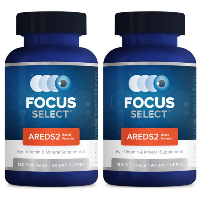 Focus Select AREDS2 Based Eye Vitamin-Mineral Supplement - AREDS2 Based Supplement for Eyes (360 ct. 180 Day Supply) - AREDS2 Based Low Zinc Formula - Eye Vision Supplement and Vitamin