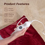 Gintao Electric Heated Foot Warmers for Men and Women,Foot Heating Pad Electric with Fast Heating Technology,Heating Pad Feet Warmer Auto Shut Off with 3 Temperature Setting,22×20 inches,Red