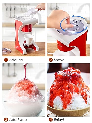 Shaved Ice Machine Snow Cone Machine, Reemix Slushie Machine for Snow Cone, Snowballs, Frozen Cocktails and More, Easy to DIY with Snow Cone Syrup at Home