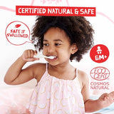 Jack N' Jill Natural Certified Toothpaste - Safe if Swallowed, Contains 40% Xylitol, Fluoride Free, Organic Fruit Flavor, Makes Tooth Brushing Fun for Kids - Strawberry & Bubblegum, 1.76 oz (2 Pack)