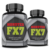 Nutra City (2 Pack) Monster FX7 Pills for Men, Monster FX7 Male Support Supplement - 180 Capsules, 2 Months Supply