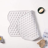 The Original Refinished Bathtub Mat - No Suction Cup Bath Mat, Designed for Textured and Refinished Bathtubs Made of Rubber Not Cheap Plastic, Great for Children and Elderly (White)