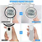 Arsir Rechargeable Magnifying Glass with Light, 30X 4.7IN Handheld Large Lightweight Lighted Magnify Lens 21 LED 3 Modes Illuminated Book Magnifier for Kids,Seniors,Reading,Inspection,Coin,Jewelry