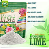 Dolomite Lime - Made in USA - Garden Soil Amendment Fertilizer for Plants. Calcium/Magnesium Additive. Safely Raise & Stabilize pH - Earthbox Tomatoes & Peppers Blossom End Rot. OMRI Listed