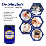 Dr. Singha's Mustard Bath Salts, Therapeutic Bath Detox, 28 Ounce - Relaxing Bath Soak for Sore Muscles, Restless Nights, Aches, Stress & Tension