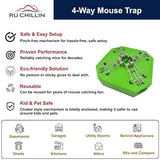 RU CHILLIN | Reusable Multi-Catch Mouse Trap - Eco-Friendly, Instant Kill Mouse and Rodent Catcher for Kitchen, Garage, Basement, and Home (Green)