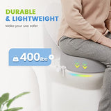 OasisSpace Toilet Seat Risers with Lid and Lock- Padded Toilet Seat Adults, Raised Toilet Seat for Standard and Elongated Toilet, Elevated Toilet Seat 4 Inch for Assistance Bending or Sitting