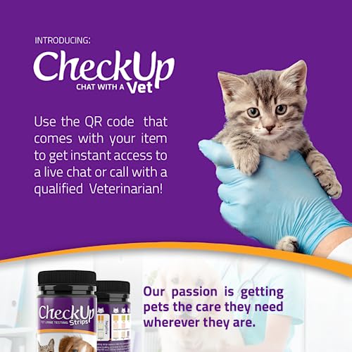 CheckUp UTI Urine Testing Strips for Cats and Dogs Detection of pH