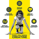 CON-CRET Patented Creatine HCl Powder, Lemon-Lime Stimulant-Free Workout Supplement for Energy, Strength, and Endurance, 64 Servings