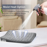 Electric Heating Pad for Back Pain Relife, Cramps, Neck and Shoulder, Moist/Dry Heat Therapy with Auto Shut Off Heating Pads, Holiday Christmas Gifts for Women Men Mom Dad (12"x24"), Gray