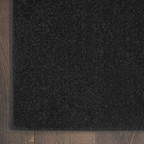 Nourison Essentials Indoor/Outdoor Black 5' x 7' Area Rug, Easy Cleaning, Non Shedding, Bed Room, Living Room, Dining Room, Backyard, Deck, Patio (5x7)