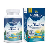 Nordic Naturals Arctic Cod Liver Oil, Lemon - 90 Soft Gels - 750 mg Total Omega-3s with EPA & DHA - Heart & Brain Health, Healthy Immunity, Overall Wellness - Non-GMO - 30 Servings