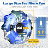 Snow Tube, 47” Heavy Duty Inflatable Snow Tube for Toddler/Kids and Adults, Thick Cold-Resistant Material with Tow Strap and Reinforced Handles, Winter Toys for Outdoor Snow Sledding