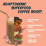 Renude Chagaccino - Wild-Foraged Chaga Mushroom Coffee - Adaptogen Energy Boost Powder - Natural Beauty & Immune Support - Vegan, Keto, Zero Calorie Mushroom Blend Powder (30 Servings)