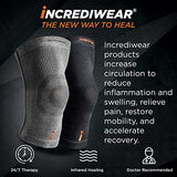 Incrediwear Knee Sleeve – Knee Braces for Knee Pain, Joint Pain Relief, Swelling, Inflammation Relief, and Circulation, Knee Support for Women and Men, Fits 12”-14” Above Kneecap (Grey, Medium)