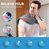 Heating Pad for Neck and Shoulders,2lb Weighted Neck Electric Heated Pad for Pain Relief,6 Heat Settings 2 Hours Settings Auto-Off,Gifts for Women Men,23"x19",Grey