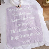 Bedsure Get Well Soon Gifts for Women - After Surgery Blanket with Inspirational Words Sympathy Gift for Elderly Adults Hug Soft Fleece Healing Blanket Purple 50x60 Inch