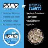 Grinds Coffee Pouches | 10 Cans of Spearmint | 18 Pouches Per Can | 1 Pouch eq. 1/4 Cup of Coffee (Spearmint)