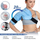 REVIX Shoulder Ice Pack Rotator Cuff Cold Therapy Wraps for Pain Relief & Tendonitis, Reusable Compression Brace for Injuries, Recovery After Shoulders Surgery