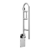 Moen Stainless Safety 30-Inch Flip-Up Bathroom Grab Bar with Integrated Toilet Paper Holder, Wall Mounted Support for Handicapped or Elderly, R8962FD