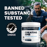 Transparent Labs Creatine HMB - Creatine Monohydrate Powder with HMB for Muscle Growth, Increased Strength, Enhanced Energy Output, and Improved Athletic Performance - 30 Servings, Strawberry Lemonade
