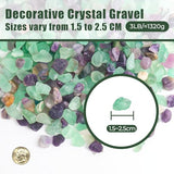 T4U Fluorite Aquarium Gravel Rocks 3 Lbs, Crystals Chip Bulk for Fish Tank, Decorative Pebbles Bulk for Plants, Vase Filler Stones, Natural Quartz Chips Stones for Decoration, Healing Crystal